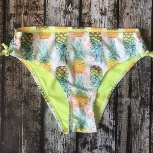 Pineapple Neon Yellow Swim Bikini Bottoms
